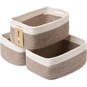 Small Storage Baskets for Organizing | Closet Organizer Bins | Shelf Toy Basket